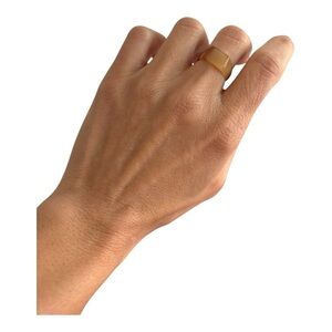 Tortoiseshell Resin Band Ring Size 7-8 - Organic Statement Ring